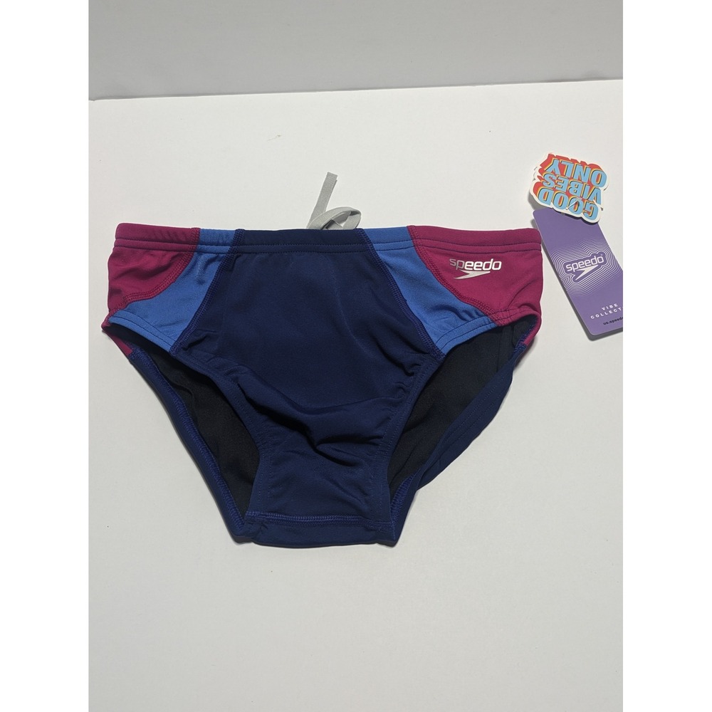 Speedo Mens Vibe Collection Swim Briefs Magenta Haze Size 30